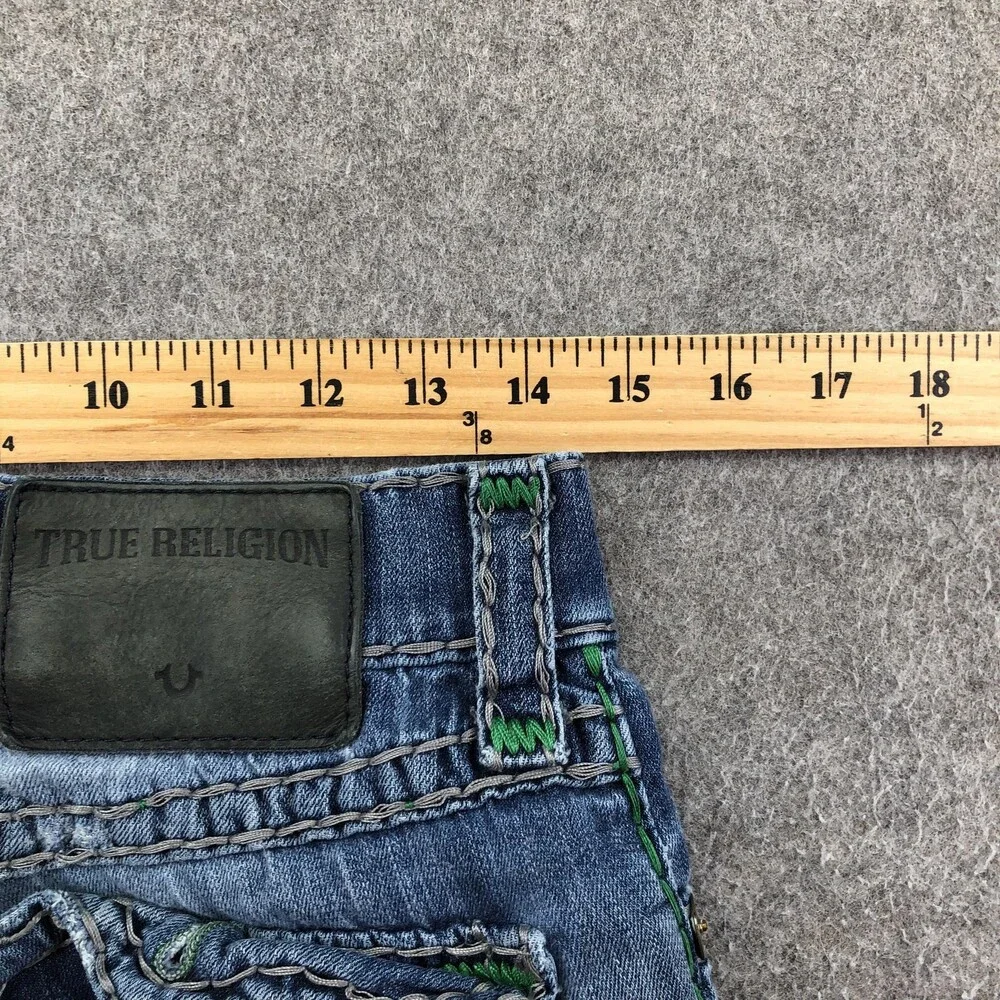 True Religion Geno Jeans Mens 28x33 Blue Medium Wash Relaxed Slim Straight Denim